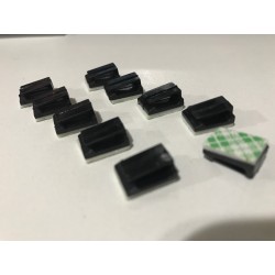 Black Micro Cable Clips Self Adhesive 10units