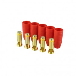 Gold connector | AS150 | Ø7,0mm | anti spark | 5 plugs | red housing