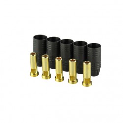 Gold connector | AS150 | Ø7,0mm | 5 plugs | black housing