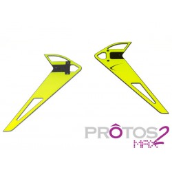 Vertical fin sticker - Neon Yellow