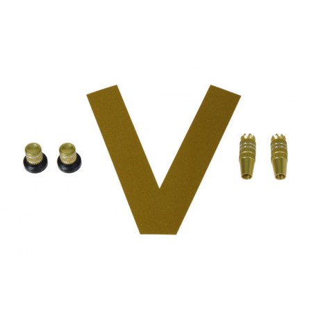 Stick/Knob-Set metallic gold