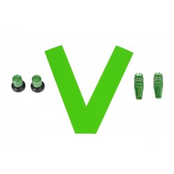 Stick/Knob-Set metallic green