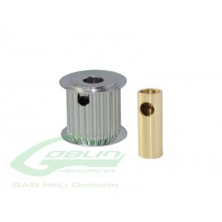 ALUMINUM MOTOR PULLEY 19T (FOR 6/8MM MOTOR SHAFT